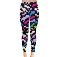 Dinosaur Pastel Yellow Dinosaur Leggings 