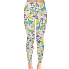 Dinosaur Draw Yellow Dinosaur Leggings 