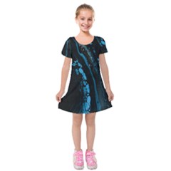 Stains, Liquid, Texture, Macro, Abstraction Kids  Short Sleeve Velvet Dress