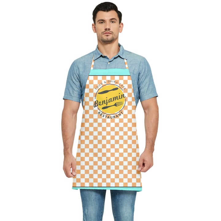 Vintage Checked Personalised Name Kitchen Apron