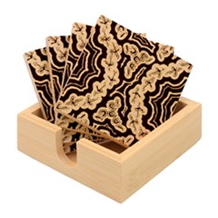 Authentic Aboriginal Art - Emu Dreaming Bamboo Coaster Set