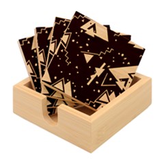 Triangles, Triangle, Colorful Bamboo Coaster Set