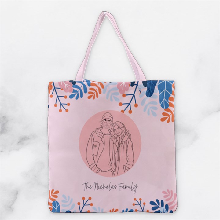 Personalized Name Lover Hand Draw Outline Style Grocery Tote Bag