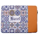 Personalized Tiles Name Laptop Sleeve Case with Pocket 17  Vertical Laptop Sleeve Case With Pocket View2