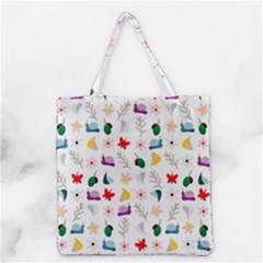 Snails Butterflies Pattern Seamless Grocery Tote Bag