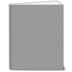 Abstract Diagonal Stripe Pattern Seamless 8  X 10  Hardcover Notebook