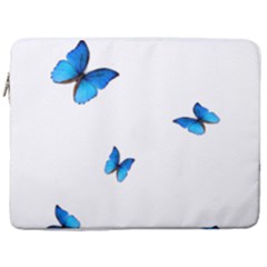 Butterfly-blue-phengaris 17  Vertical Laptop Sleeve Case With Pocket