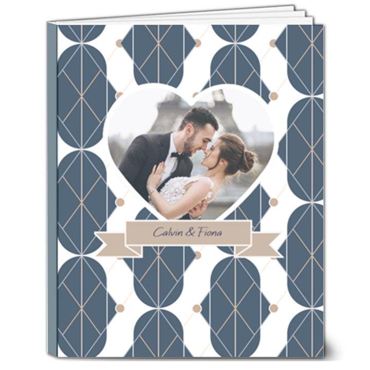 Personalized Photo Name Pattern Hardcover Notebook 8  x 10  Hardcover Notebook