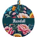 Personalized Floral Pattern Name Round Trivet Round Trivet View1