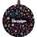 Personalized Floral Pattern Name Round Trivet Round Trivet View2