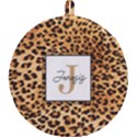 Personalized Animal Skin Initial Any Text Name Round Trivet Round Trivet View2