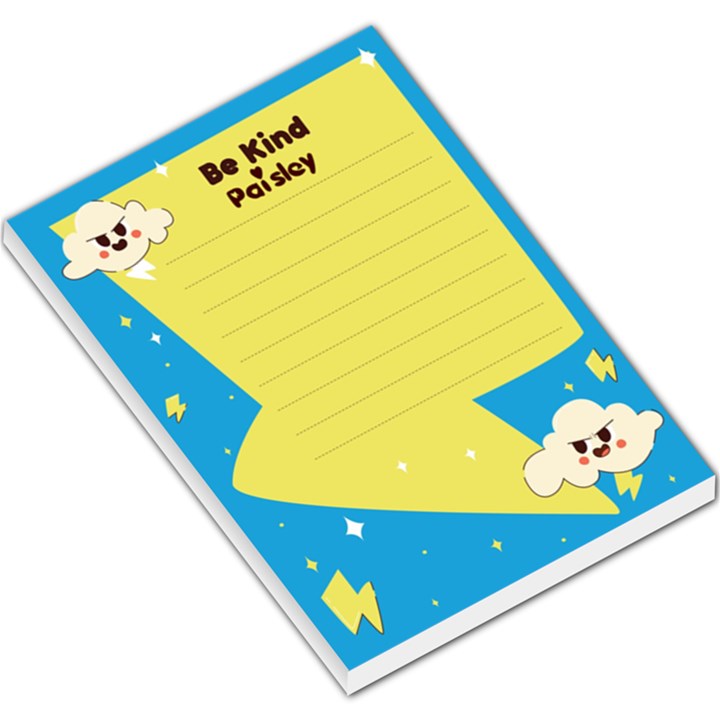 Personalized Be Kind Star Night Cute Illustration Any Text Name Large Memo Pad Large Memo Pads
