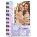 Personalized Name Photo Purple Graphic Notebook 5.5  x 8.5  Notebook View1