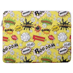 Cartoon Comics Pattern 17  Vertical Laptop Sleeve Case With Pocket