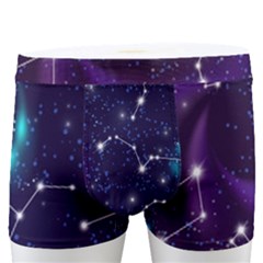 Realistic Night Sky Poster With Constellations Men s Boxer Briefs