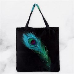 Shree Krishna, Feather, Lord, Rainbows Grocery Tote Bag