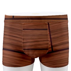 Seamless Wooden Planks Brown Wooden Background Men s Boxer Briefs