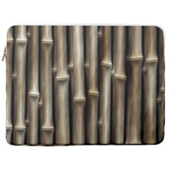 Bamboo Grass 17  Vertical Laptop Sleeve Case With Pocket