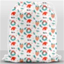 Personalized Any Text Xmas Drawstring Bag Drawstring Bag (Large) View1