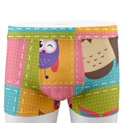 Owls Pattern, Abstract, Art, Desenho Men s Boxer Briefs