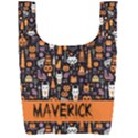 Personalized Halloween Name Any Text Foldable Shopping Bag Foldable Shopping Bag View1