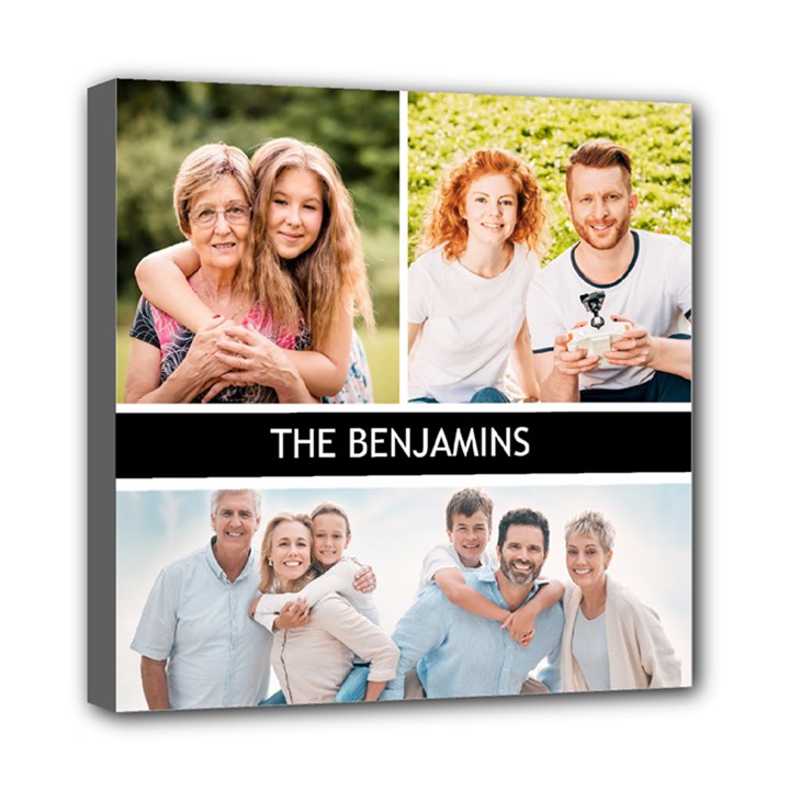 Personalized Photo Any Text Names Canvas 8  x 8  Mini Canvas 8  x 8  (Stretched)