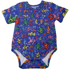 Grateful Dead Dancing Bears Pattern Baby Short Sleeve Bodysuit