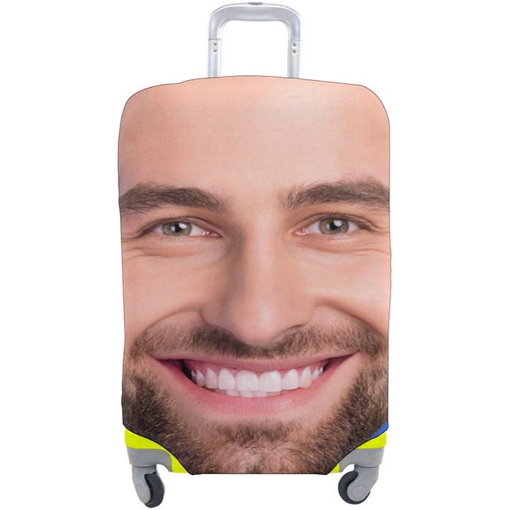 Personalized Name Any Text face luggage cover Luggage Cover (Large)