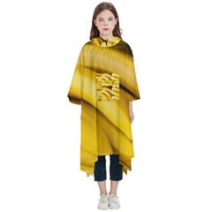 Bananas, Macro, Fruits, Ripe Bananas Kids  Hooded Rain Ponchos