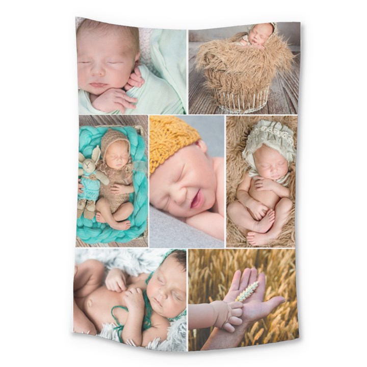 Custom 7 Photo Collage Wall Large Tapestry