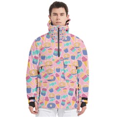Ice Cream Donut Sweets Candie Men s Pullover Zip Ski And Snowboard Waterproof Breathable Jacket