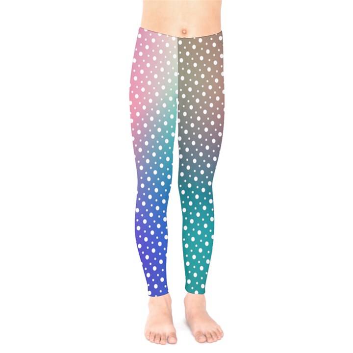 Personalized Simple Dot with Multi Color Kids  Leggings