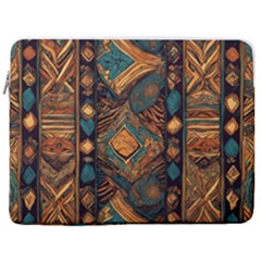 Tribal Chic 17  Vertical Laptop Sleeve Case With Pocket