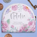 Personalized Floral Short Quotes Name Any Text Horseshoe Style Canvas Pouch View2