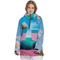 Personalized Colorful Flower Logo Any Text Name Women s Pullover Zip Ski and Snowboard Waterproof Breathable Jacket View1