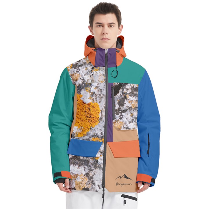 Custom Mix Color Any Text Name Men s Multi Pockets Zip Ski and Snowboard Waterproof Breathable Jacket