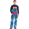 Custom Mix Color Any Text Name Men s Side Zip Front Pouch Ski And Snowboard Bib Pants	 View3