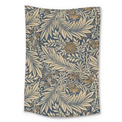 Brown Vintage Background Vintage Floral Pattern, Brown Large Tapestry