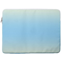 Cream Yellow To Baby Blue Bilinear Gradient 17  Vertical Laptop Sleeve Case With Pocket