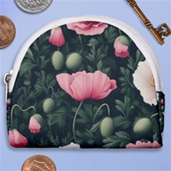 Poppy Flower Plant Petals Bloom Horseshoe Style Canvas Pouch