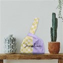 Personalized Any Text Checked Collage  Japanese Wrist Knot Bag View1