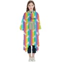 Personalized Name Rainbow Unicorn  Kids  Hooded Rain Ponchos View1