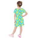 Personalized Any Text Lemon Kids  Short Sleeve Velvet Dress View2