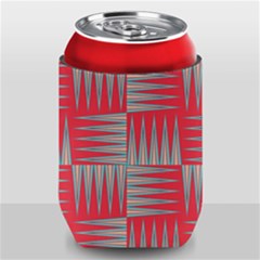 Zigzag Pattern Chevron Red Can Holder