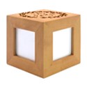 Personalized Happy Birthday Any Text Name Wood Photo Frame Cube View1