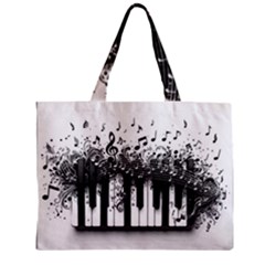 Piano Sounds Zipper Mini Tote Bag