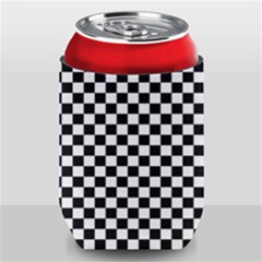 Pattern Checkered Squares Black White Pattern Can Holder