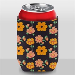Retro 40s 50s Flowers Pattern Halloween 3 Can Holder