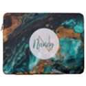 Personalized Marble Name Laptop Sleeve Case with Pocket 17  Vertical Laptop Sleeve Case With Pocket View1
