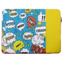 Personalized Photo Super Dad Father Name Laptop Sleeve Case with Pocket 17  Vertical Laptop Sleeve Case With Pocket View2